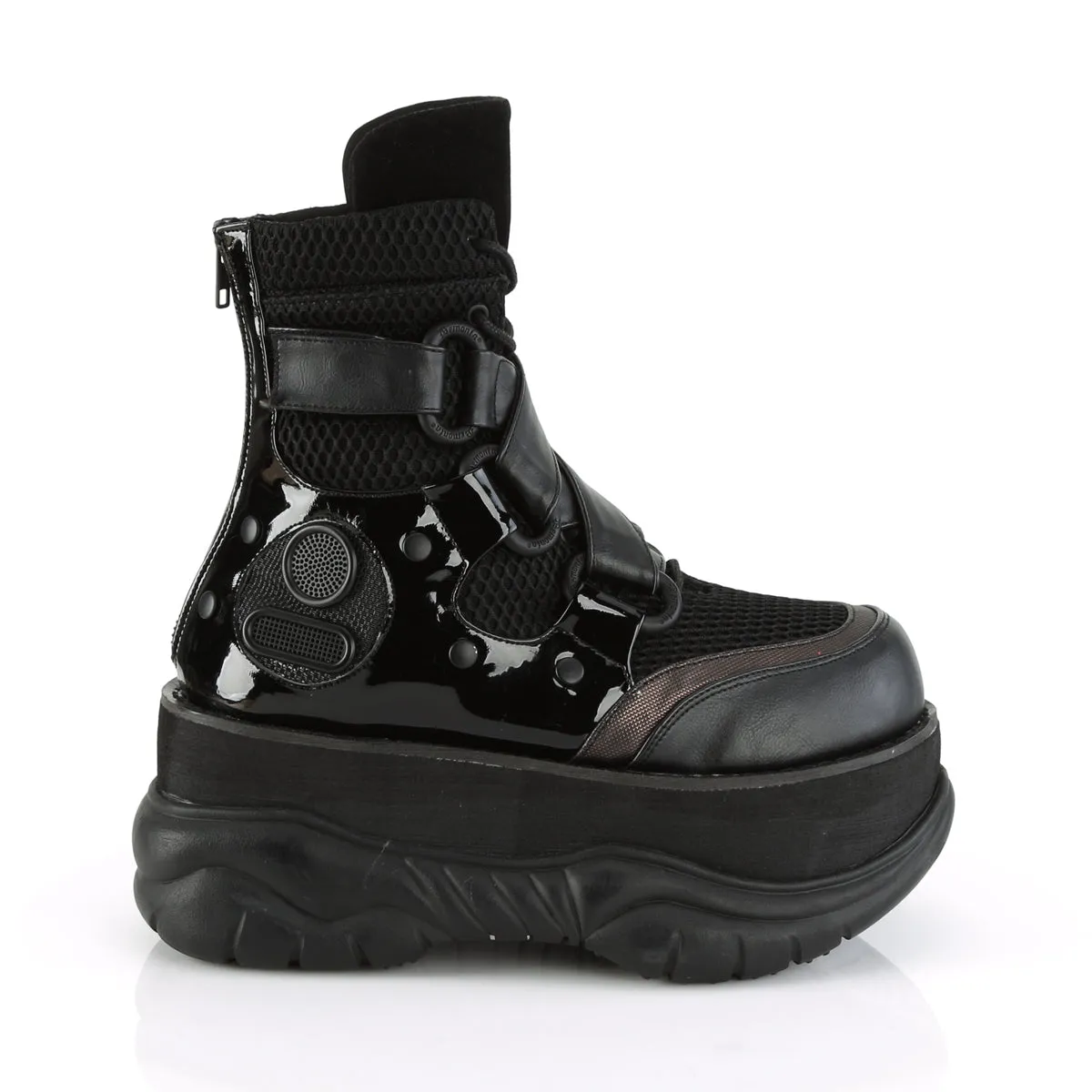 NEPTUNE-126 DemoniaCult Black Vegan Leather Sexy Unisex Platform Shoes & Boots (Alternative Footwear)