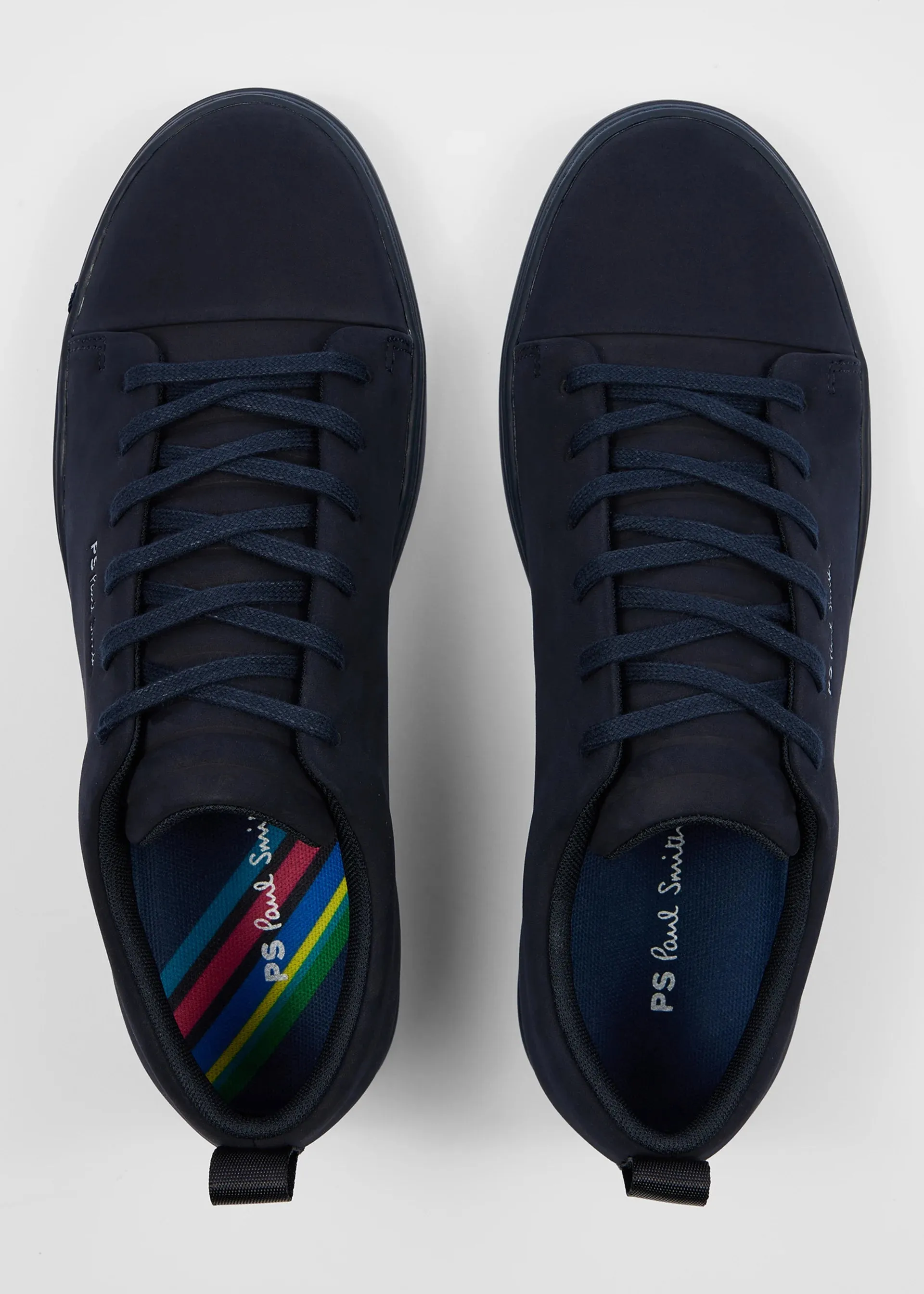 Nubuck Leather 'Lee' Trainers - Navy