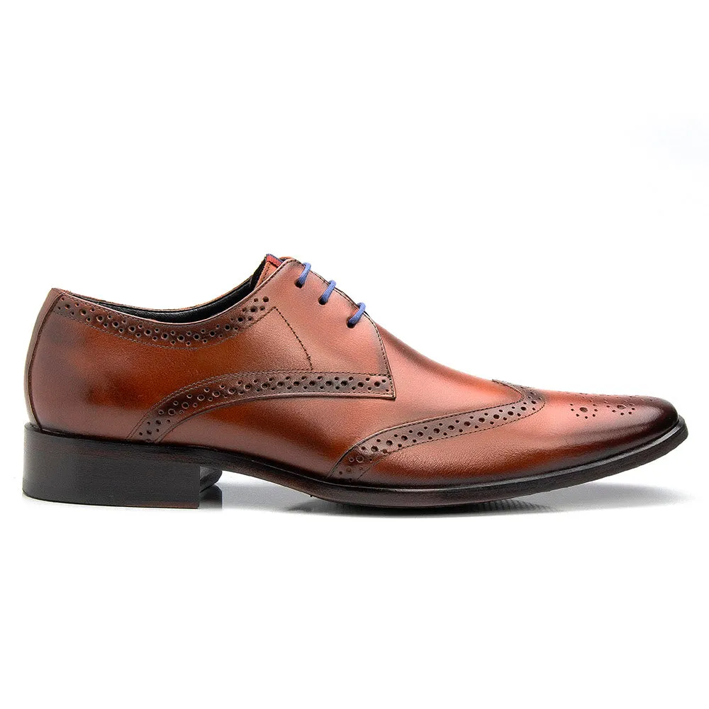 Oxfords Shoes Brogue Leather Dress Lace Up Wingtip Toe