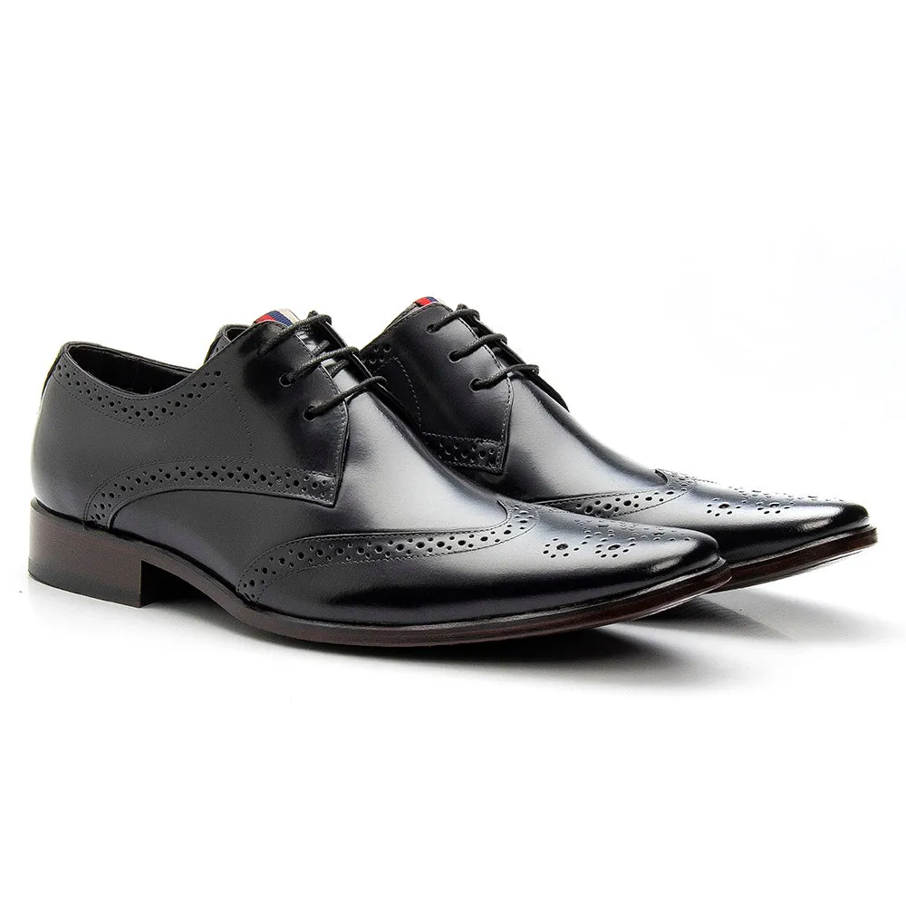 Oxfords Shoes Brogue Leather Dress Lace Up Wingtip Toe