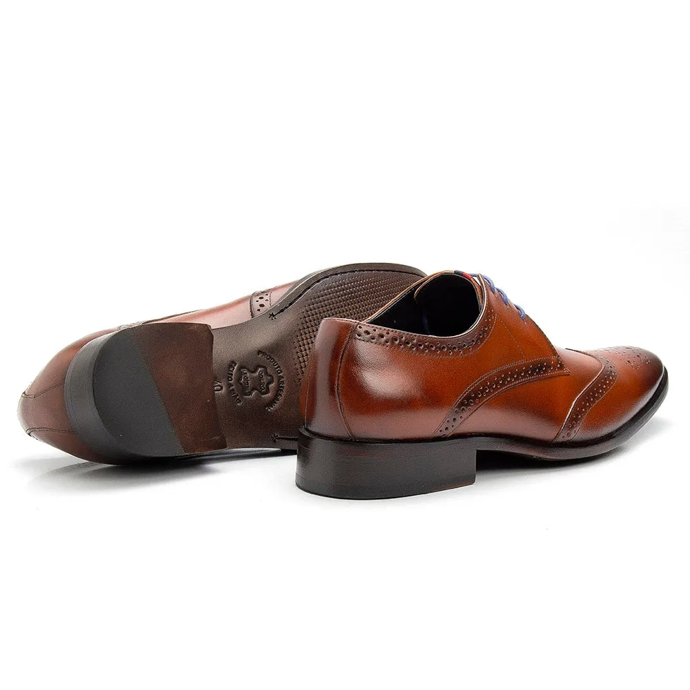 Oxfords Shoes Brogue Leather Dress Lace Up Wingtip Toe
