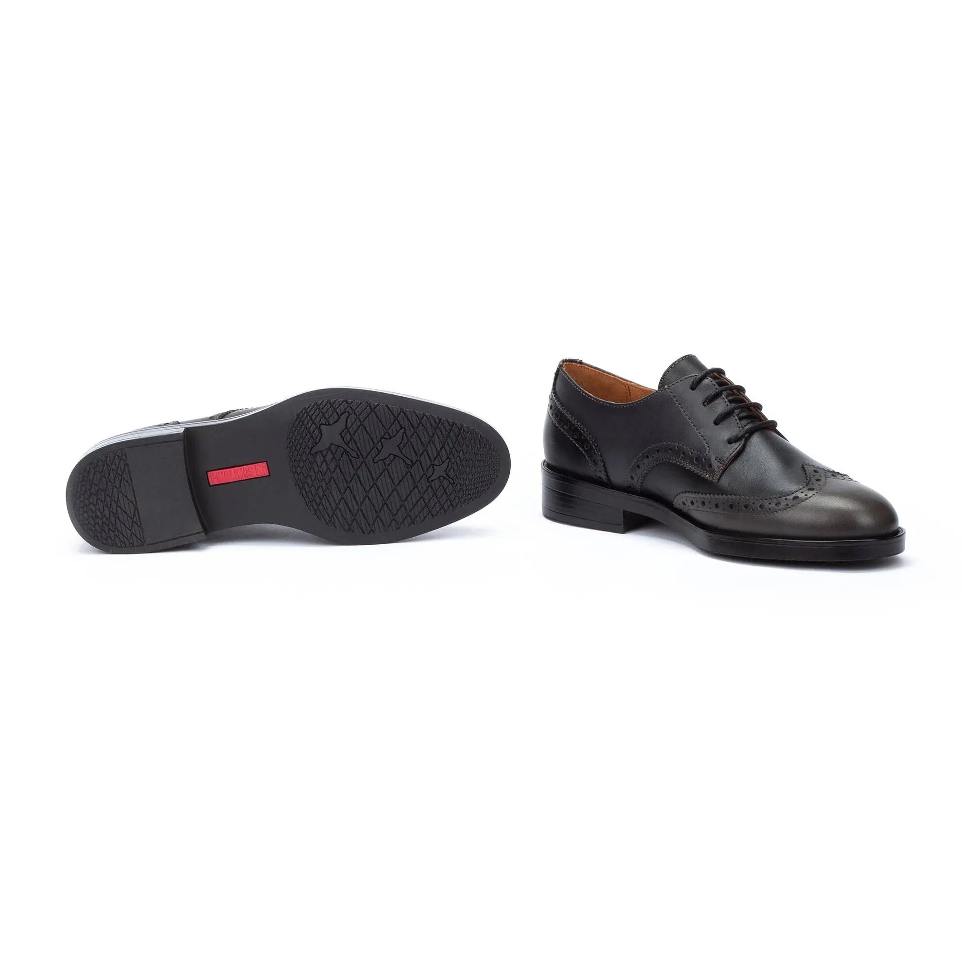 Pikolinos Women's Puertollano W3C-4868C1 Leather Blucher Shoes Lead Black