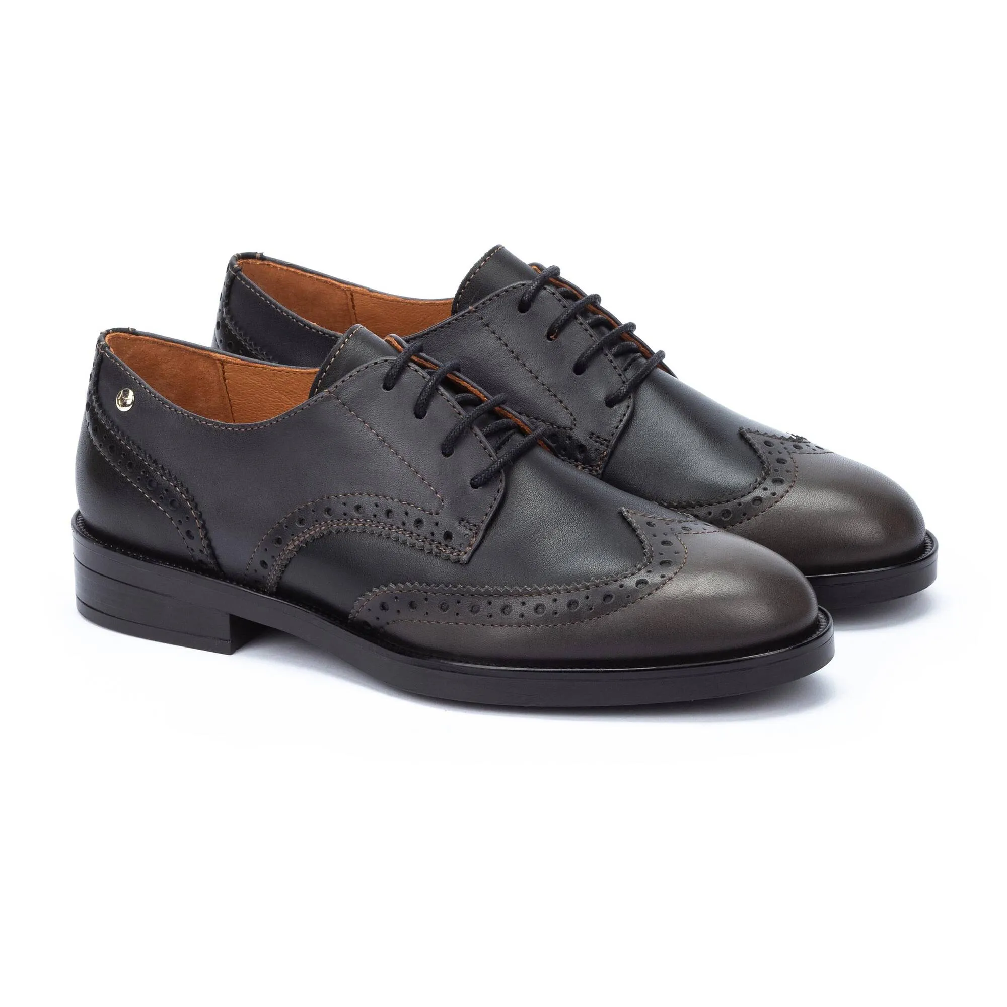 Pikolinos Women's Puertollano W3C-4868C1 Leather Blucher Shoes Lead Black