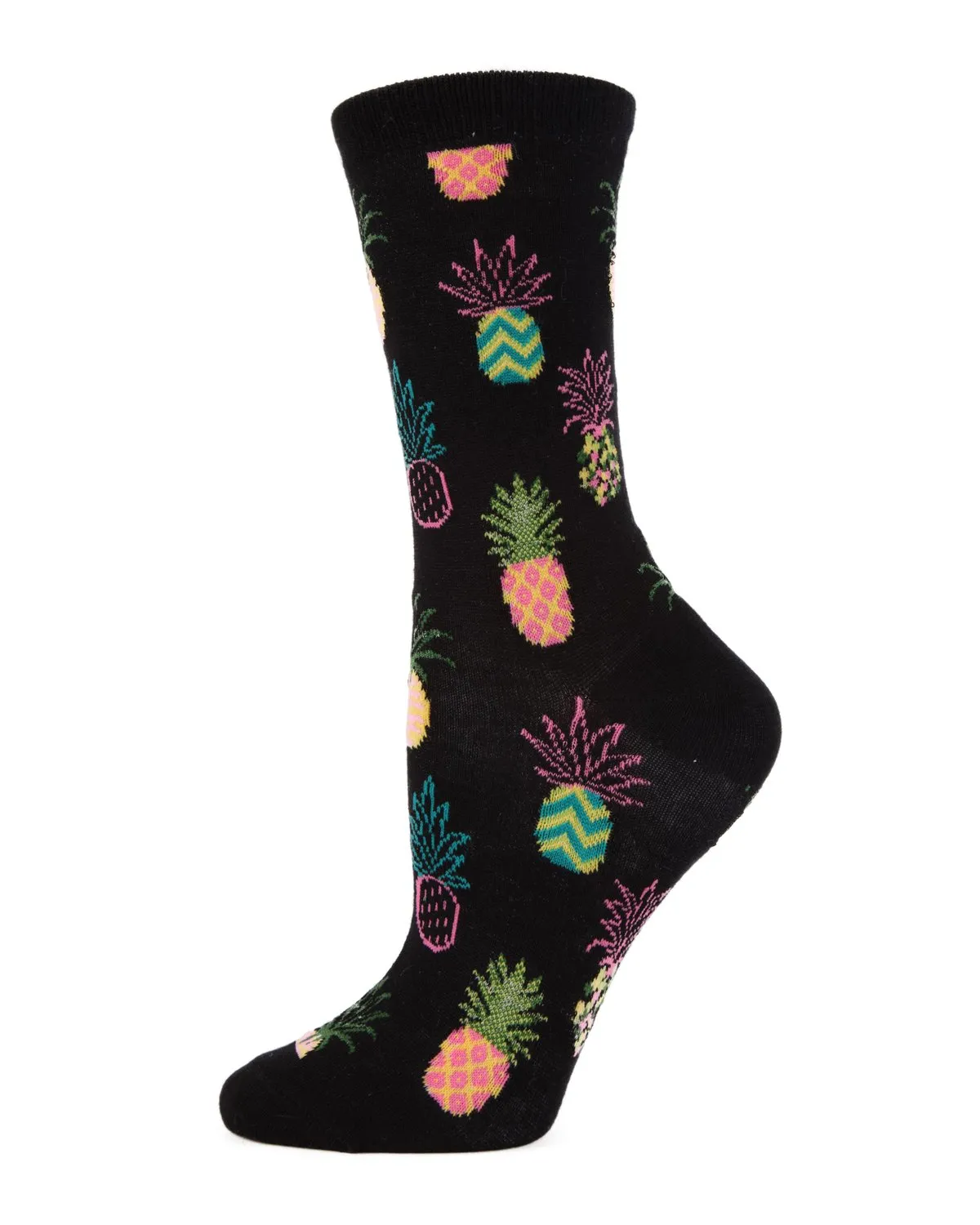 Pineapple Fiesta Bamboo Blend Crew Socks