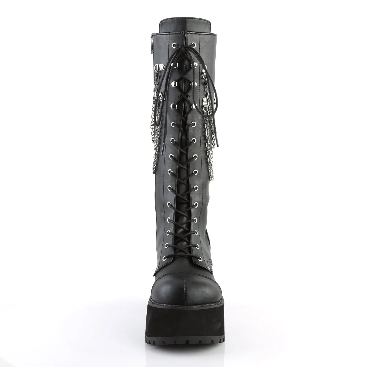 RANGER-303 DemoniaCult Black Faux Leather Sexy Unisex Platform Boots (Alternative Footwear)