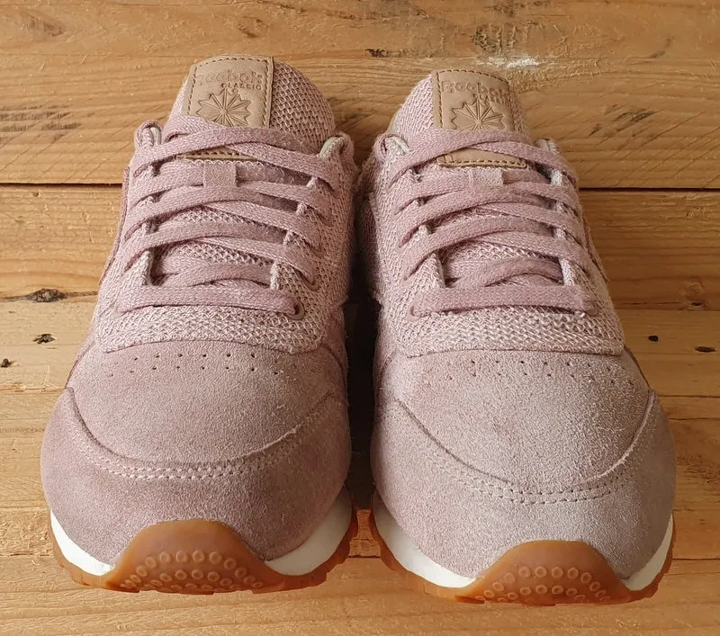 Reebok Classic Low Textile/Suede Trainers UK5/US7.5/EU38 BS7951 Pink/White