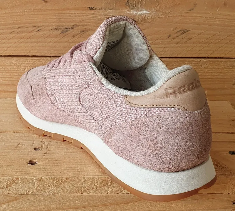 Reebok Classic Low Textile/Suede Trainers UK5/US7.5/EU38 BS7951 Pink/White