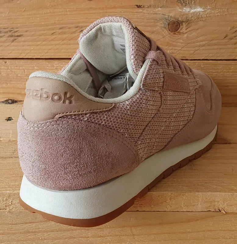 Reebok Classic Low Textile/Suede Trainers UK5/US7.5/EU38 BS7951 Pink/White