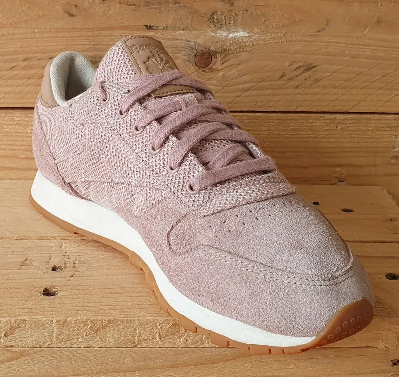 Reebok Classic Low Textile/Suede Trainers UK5/US7.5/EU38 BS7951 Pink/White
