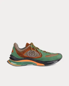 Run Suede Green / Brown Low Top Sneakers
