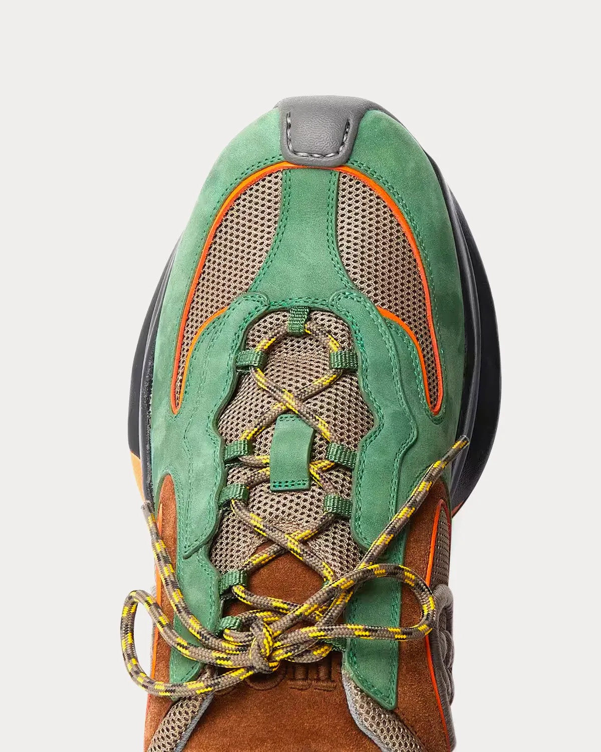 Run Suede Green / Brown Low Top Sneakers