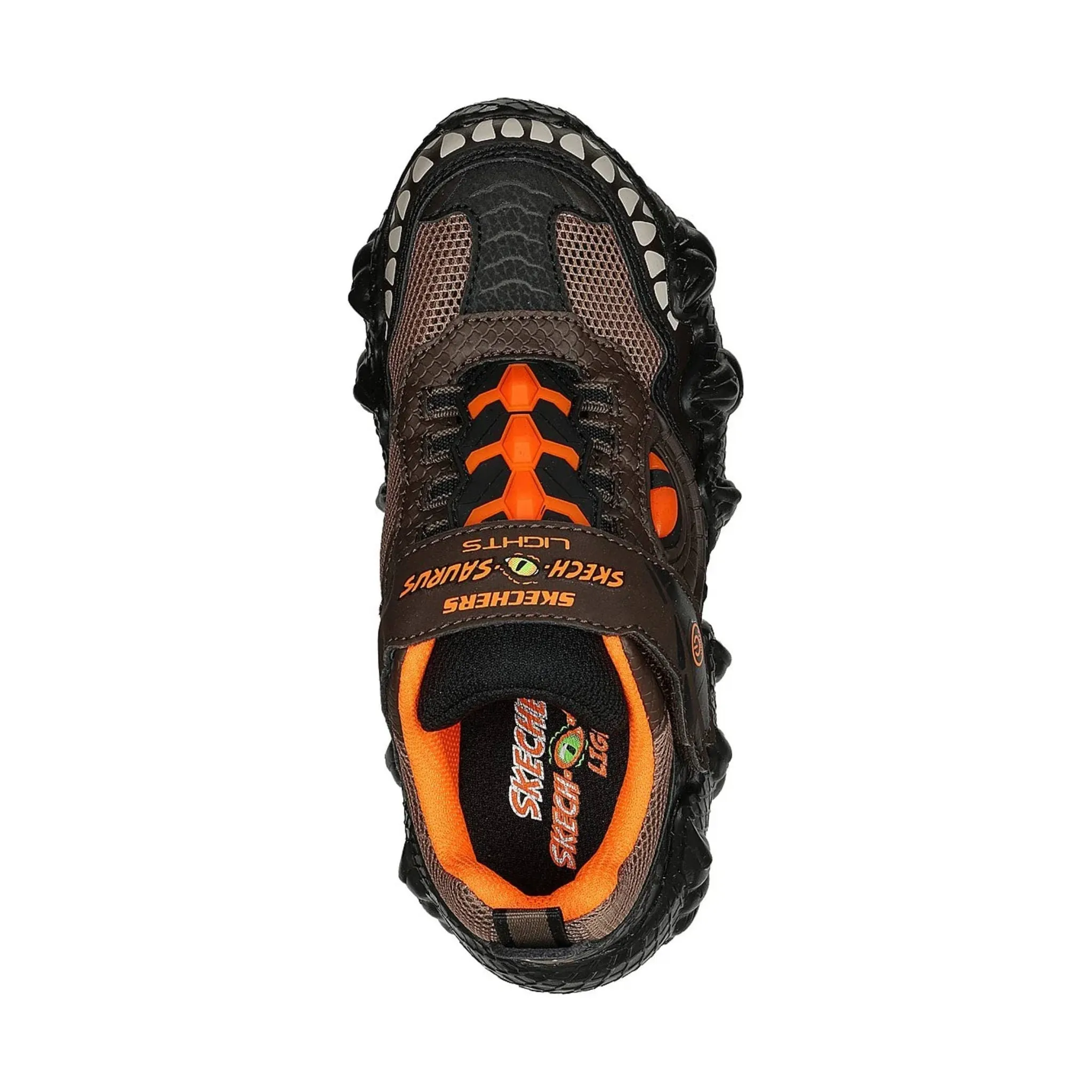 Skechers Kids' Skech O Saurus Lights Shoes - Chocolate/Orange - ONLINE STORE CREDIT/EXCHANGE ONLY