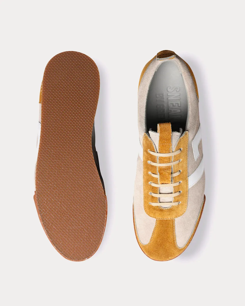 Sneaker 51 Eco Suede & Leather Sand Low Top Sneakers