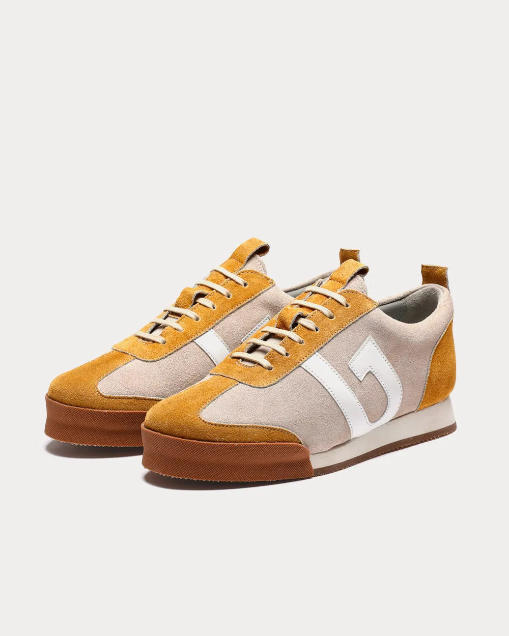 Sneaker 51 Eco Suede & Leather Sand Low Top Sneakers
