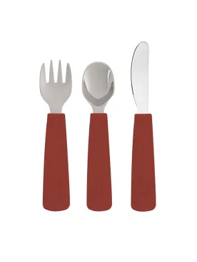 Toddler Feedie Cutlery Set: Rust