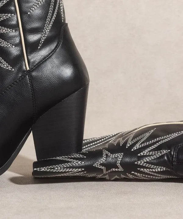 Tyrant - Starburst Embroidery Boots