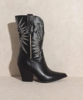Tyrant - Starburst Embroidery Boots