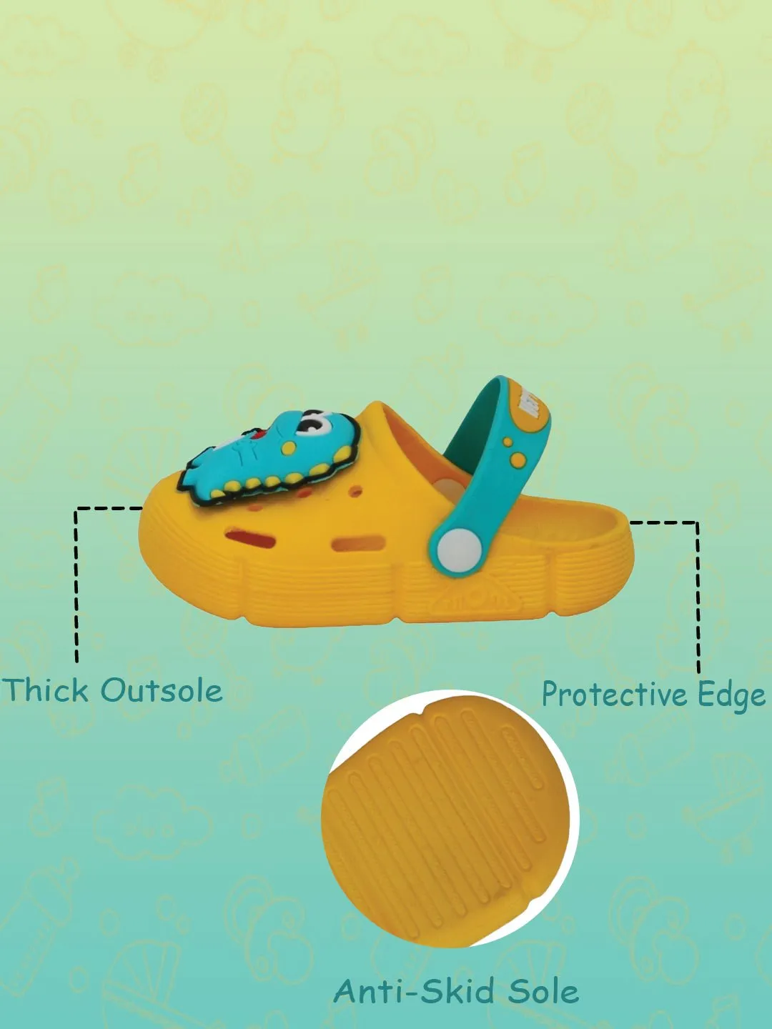 Versatile & Fun Yellow Dino Clogs for Boys
